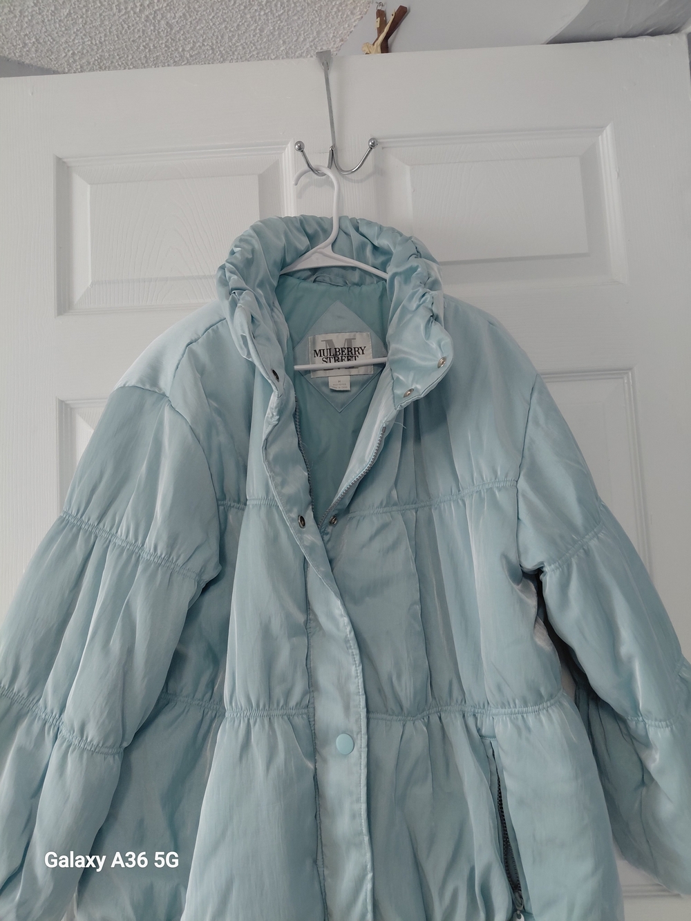 Women's Light Blue Puffer Coat